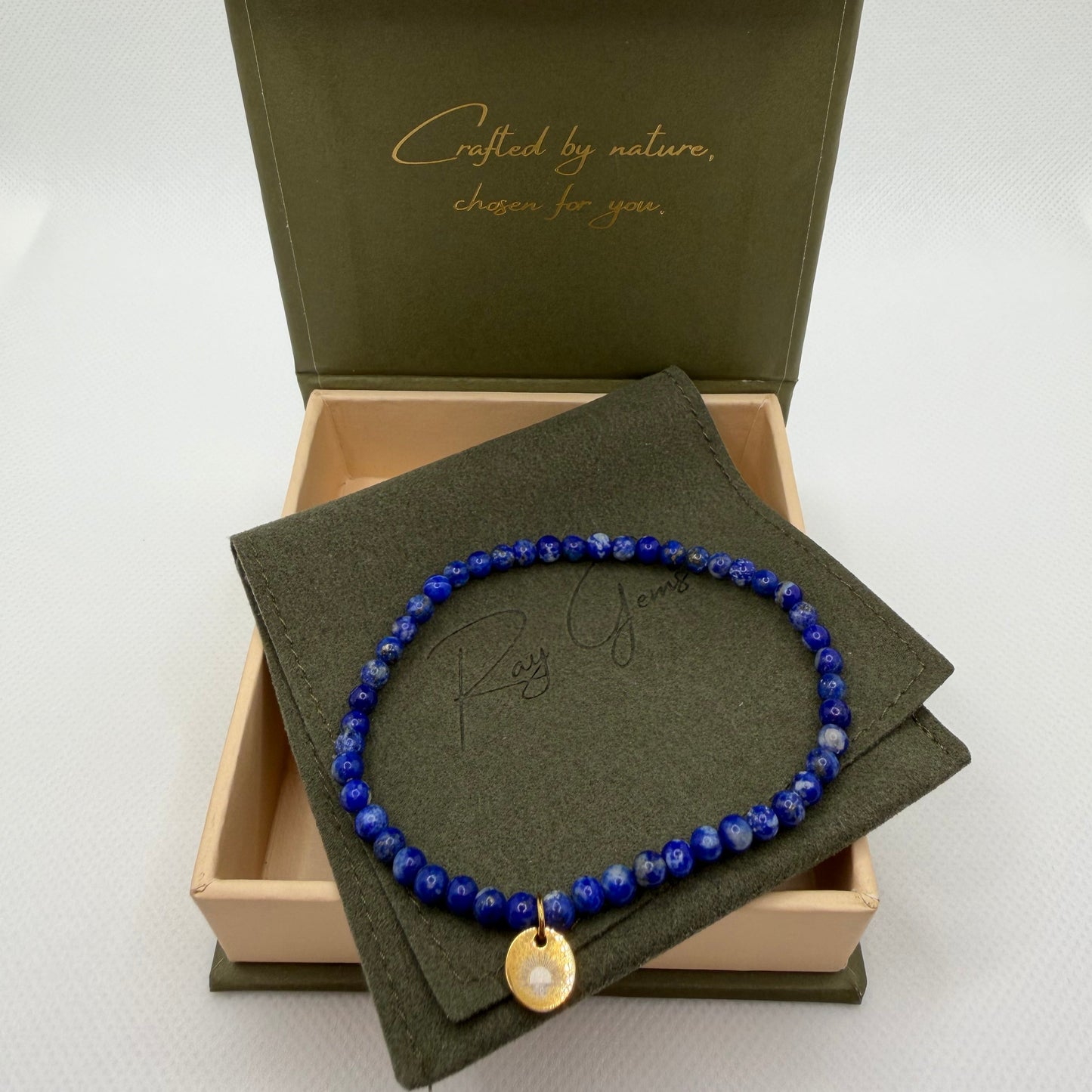 Lapis Lazuli 4 mm Petite Beaded Bracelet
