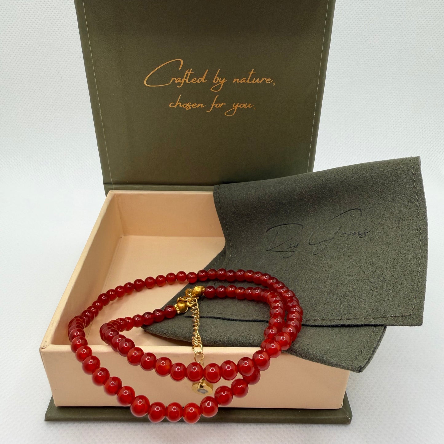 Carnelian 4 mm Petite Beaded Necklace