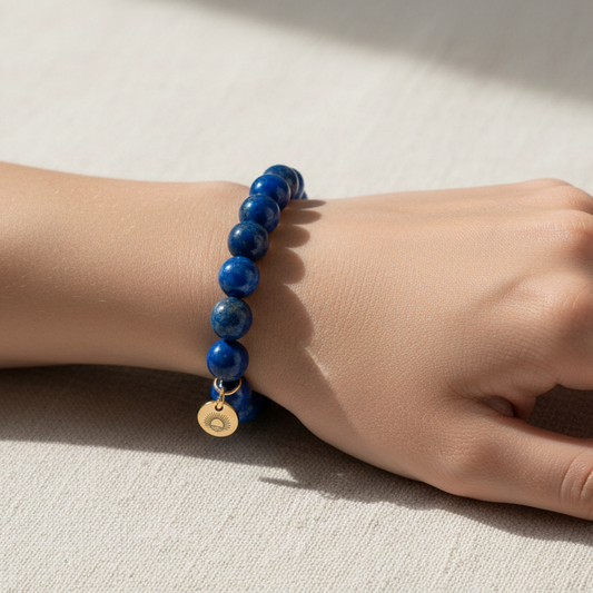 Lapis Lazuli 8 mm Iconic Beaded Bracelet