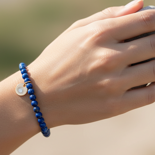 Lapis Lazuli 4 mm Petite Beaded Bracelet