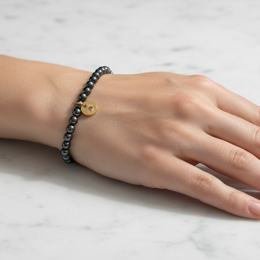 Hematite 4 mm Petite Beaded Bracelet