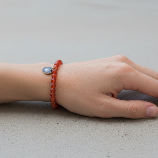 Carnelian 4 mm Petite Beaded Bracelet