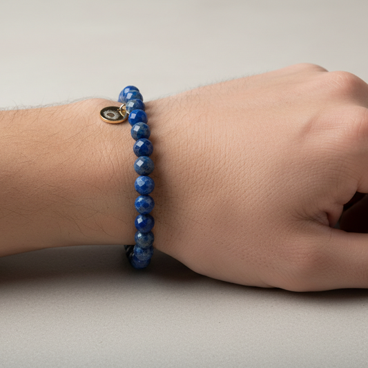 Lapis Lazuli 6 mm Signature Faceted Bracelet