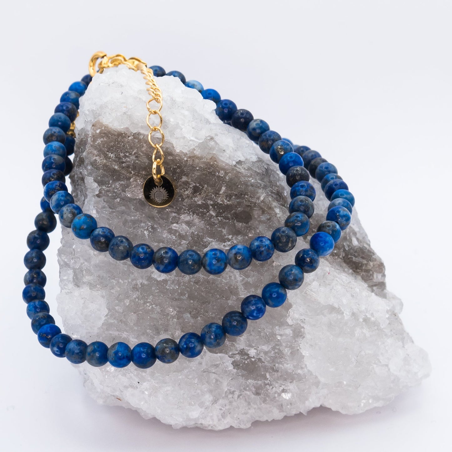 Lapis Lazuli 4 mm Petite Beaded Necklace