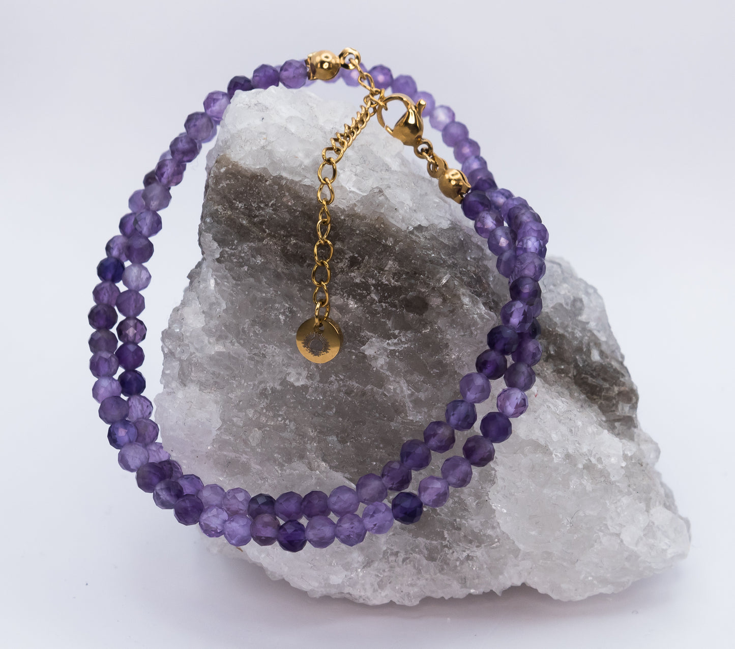 Amethyst 4 mm Petite Faceted Necklace