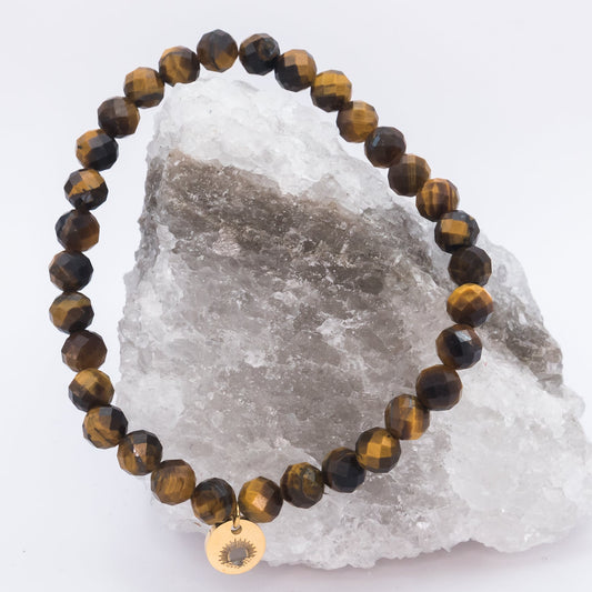 Tiger Eye 6 mm Signature Faceted Bracelet