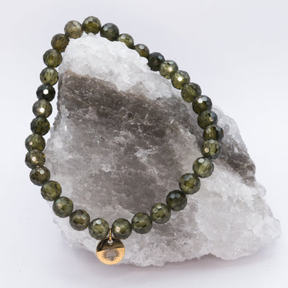 Peridot 6 mm Signature Faceted Bracelet