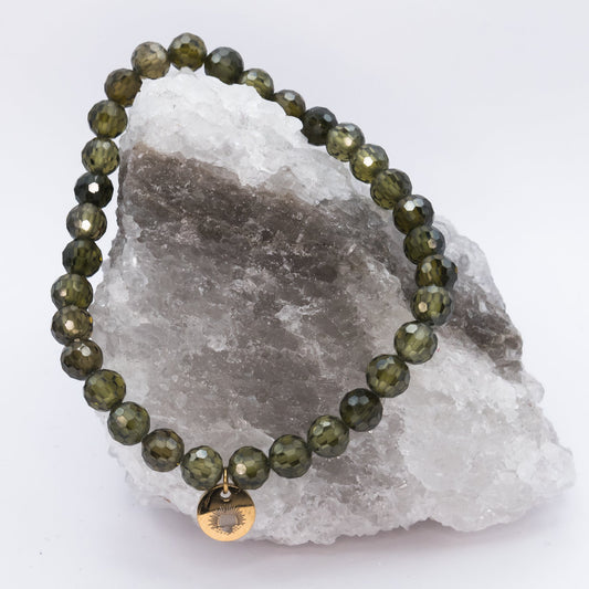 Peridot 6 mm Signature Faceted Bracelet