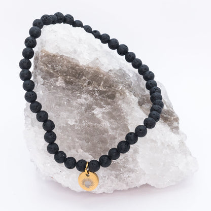 Lava Stone 4 mm Petite Beaded Bracelet