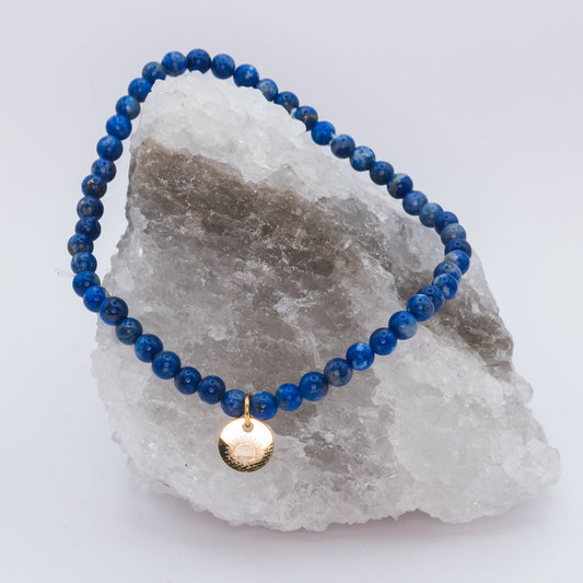 Lapis Lazuli 4 mm Petite Beaded Bracelet
