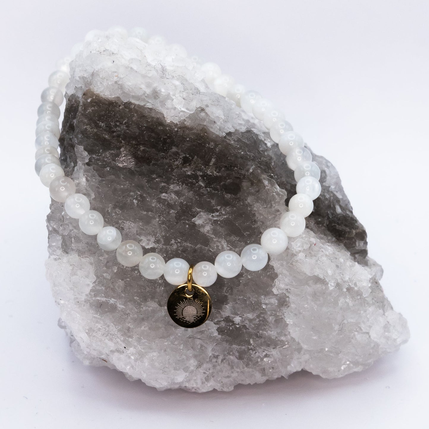 Moonstone 4 mm Petite Beaded Bracelet