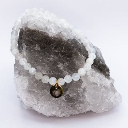 Moonstone 4 mm Petite Beaded Bracelet