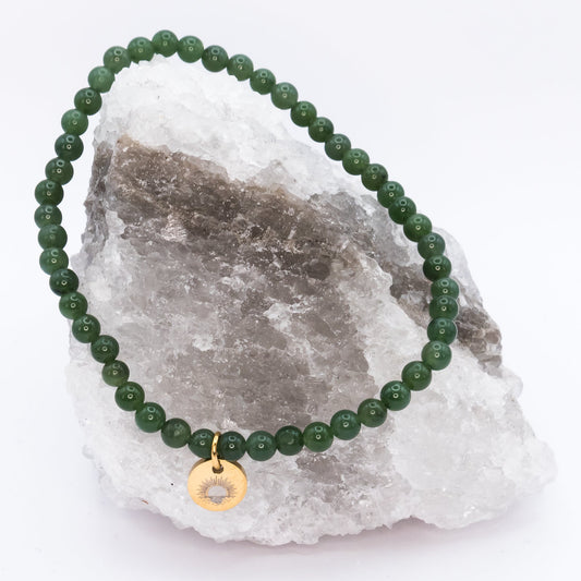 Nephrite Jade 4 mm Petite Beaded Bracelet