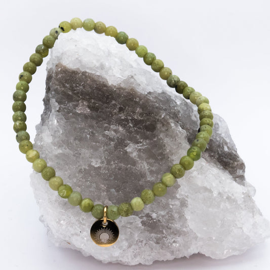 Peridot 4 mm Petite Beaded Bracelet