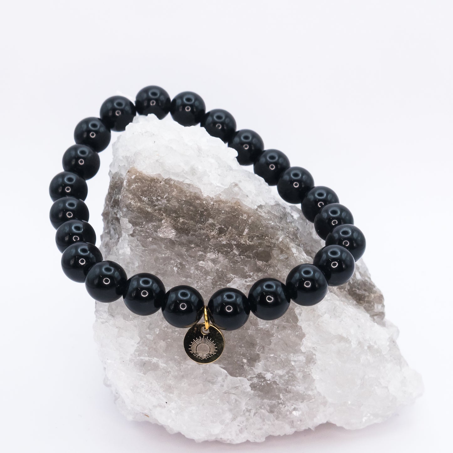 Obsidian 8 mm Iconic Beaded Bracelet