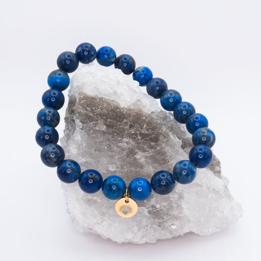 Lapis Lazuli 8 mm Iconic Beaded Bracelet