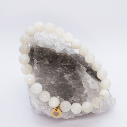 Moonstone 8 mm Iconic Beaded Bracelet