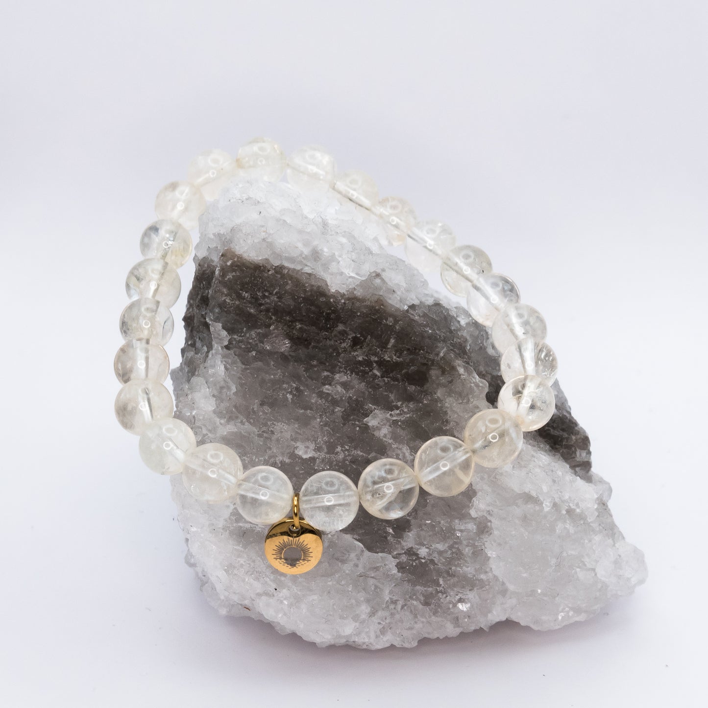 Citrine 8 mm Iconic Beaded Bracelet