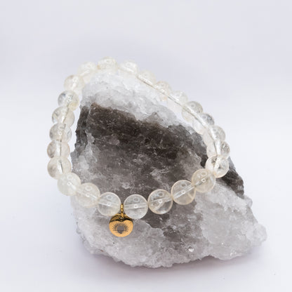 Citrine 8 mm Iconic Beaded Bracelet