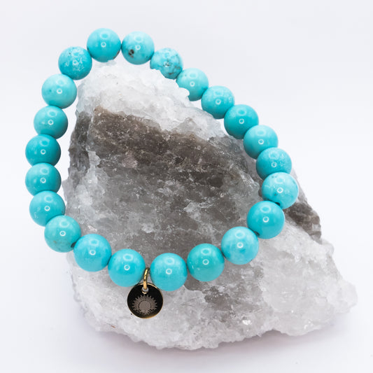 Turquoise 8 mm Iconic Beaded Bracelet