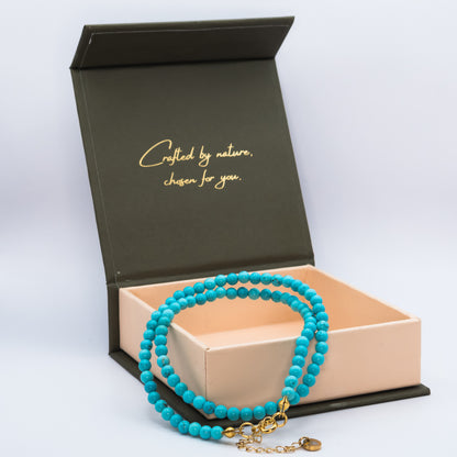 Turquoise 4 mm Petite Beaded Necklace