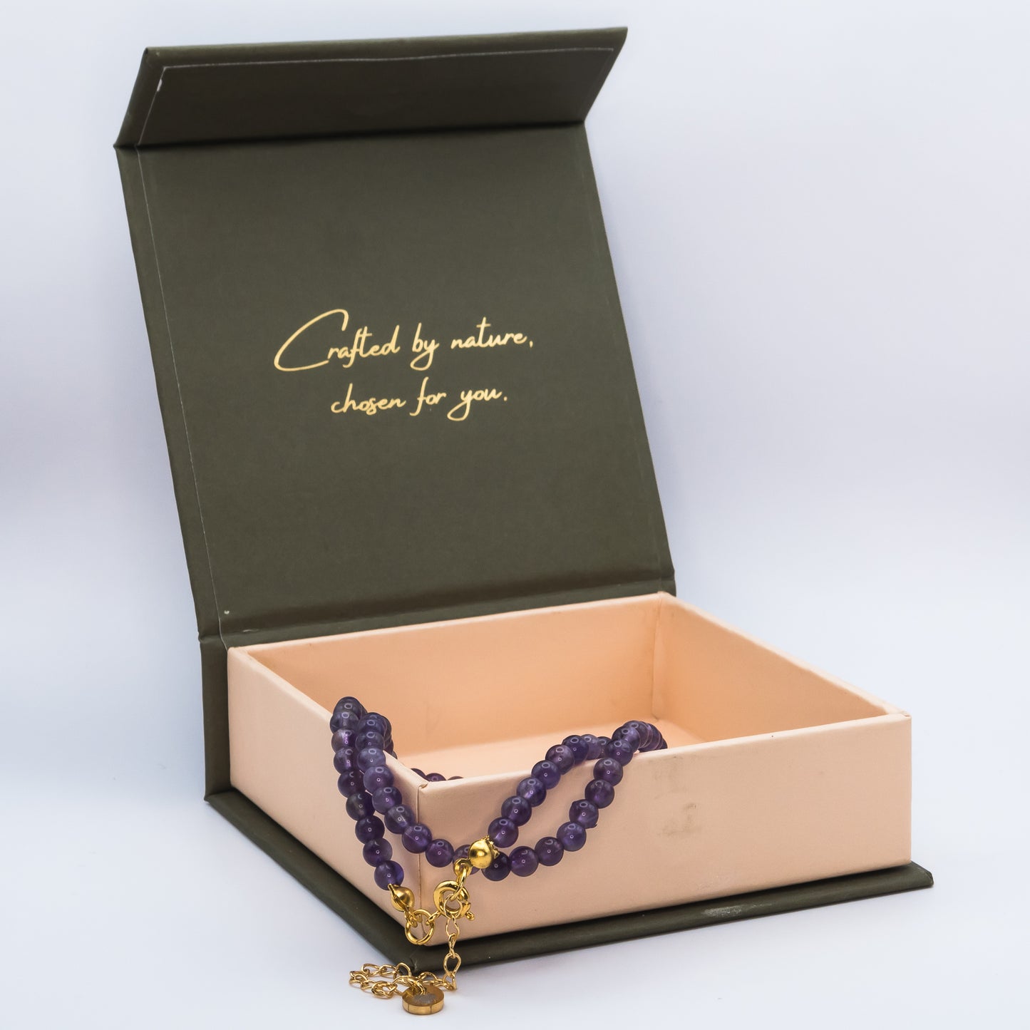 Amethyst 4 mm Petite Beaded Necklace