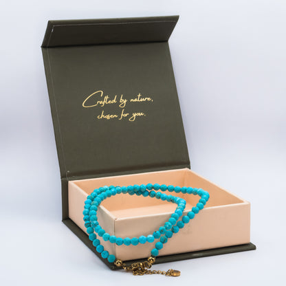Turquoise 4 mm Petite Faceted Necklace