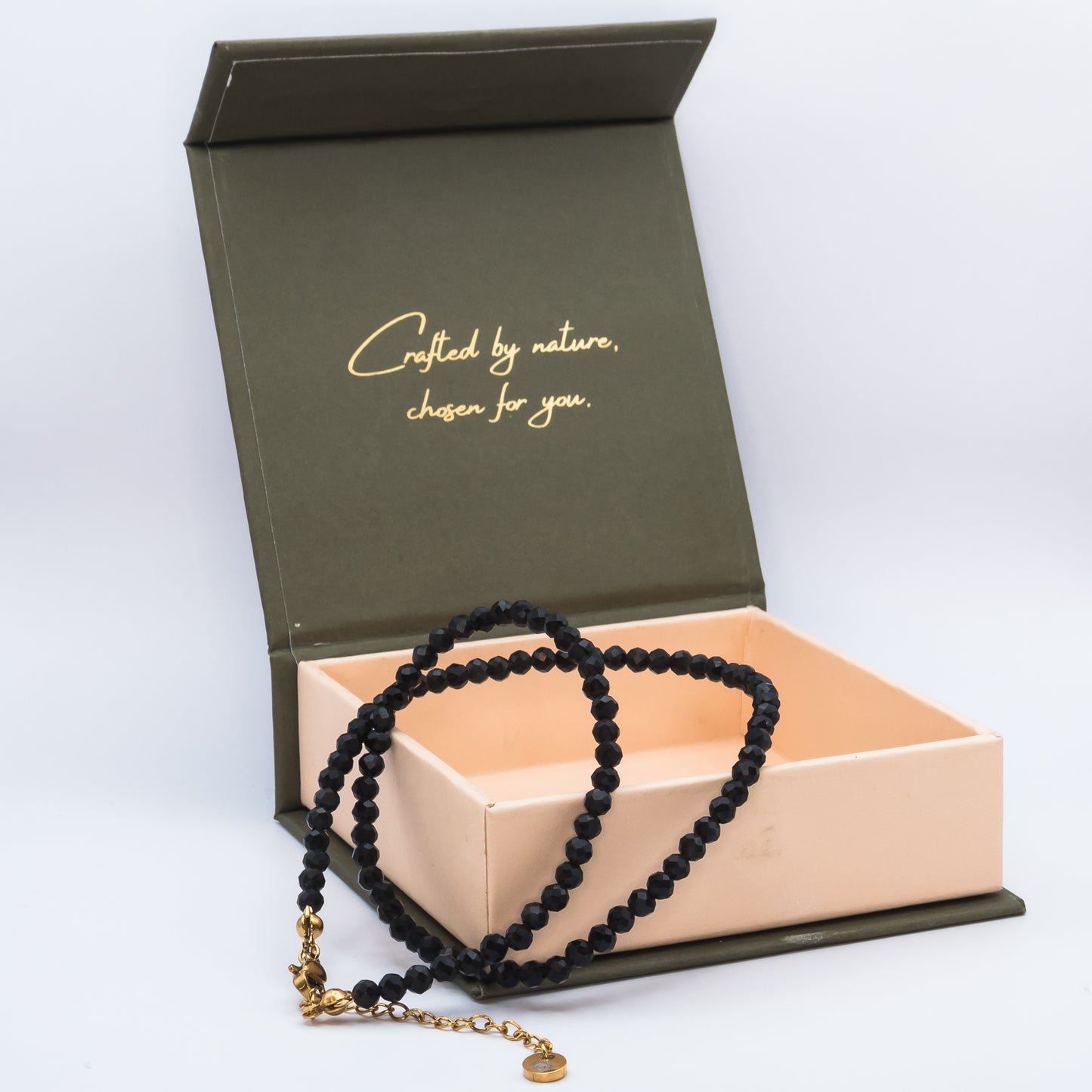 Black Tourmaline 4 mm Petite Faceted Necklace