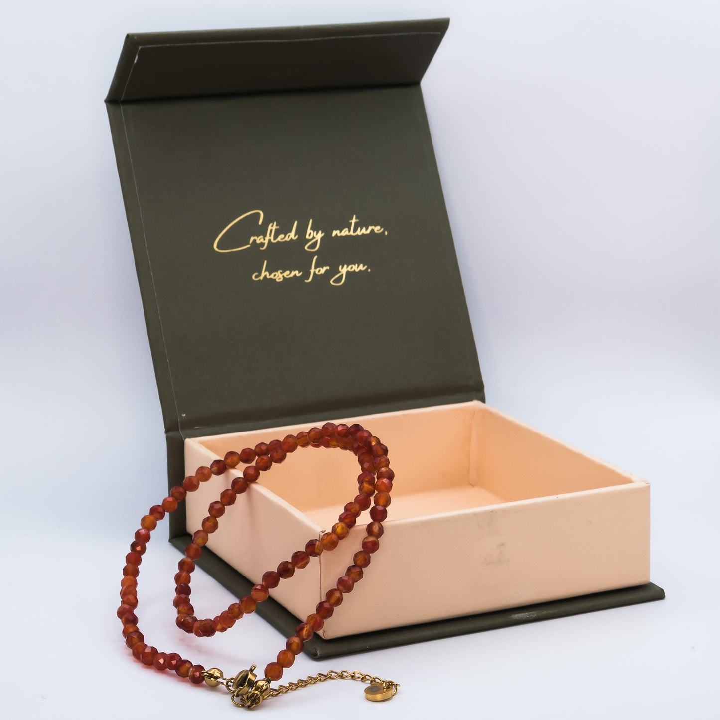 Carnelian 4 mm Petite Faceted Necklace