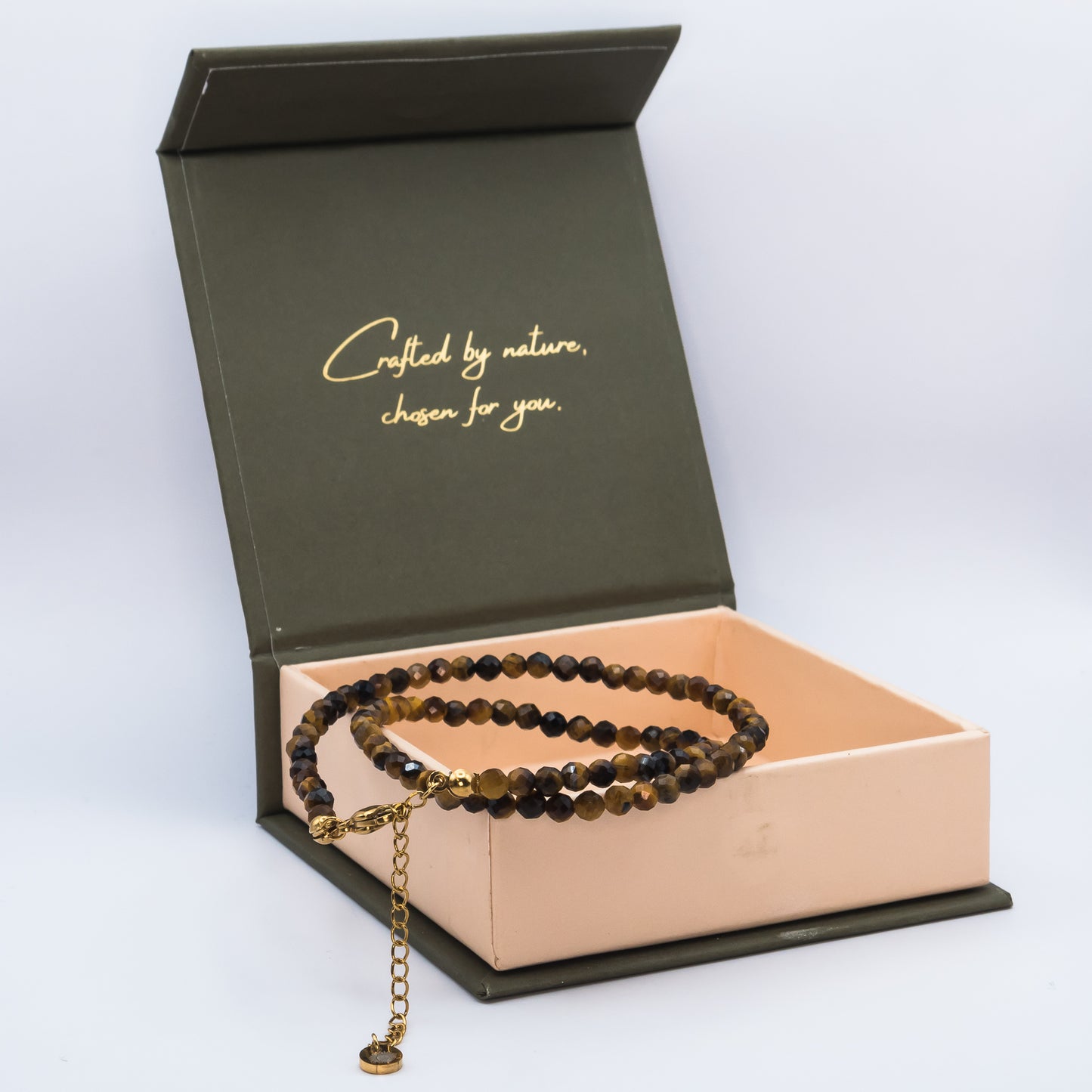 Tiger Eye 4 mm Petite Faceted Necklace
