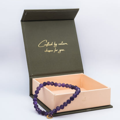 Amethyst 6 mm Signature Faceted Bracelet