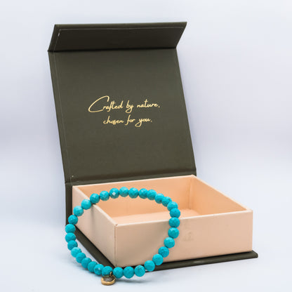 Turquoise 6 mm Signature Faceted Bracelet