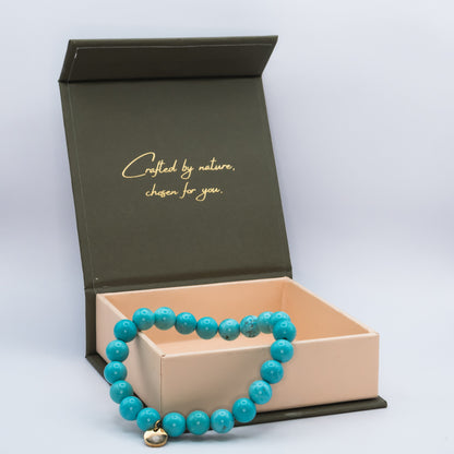 Turquoise 8 mm Iconic Beaded Bracelet