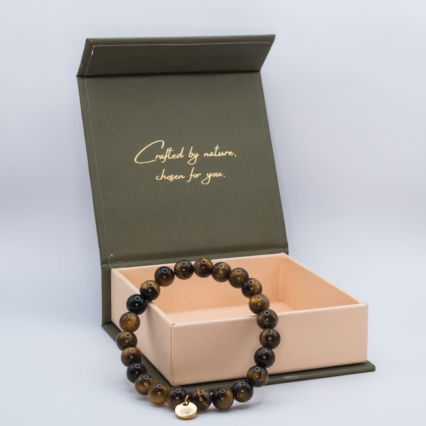 Tiger Eye 8 mm Iconic Beaded Bracelet