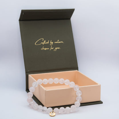 Rose Quartz 8 mm Iconic Beaded Bracelet