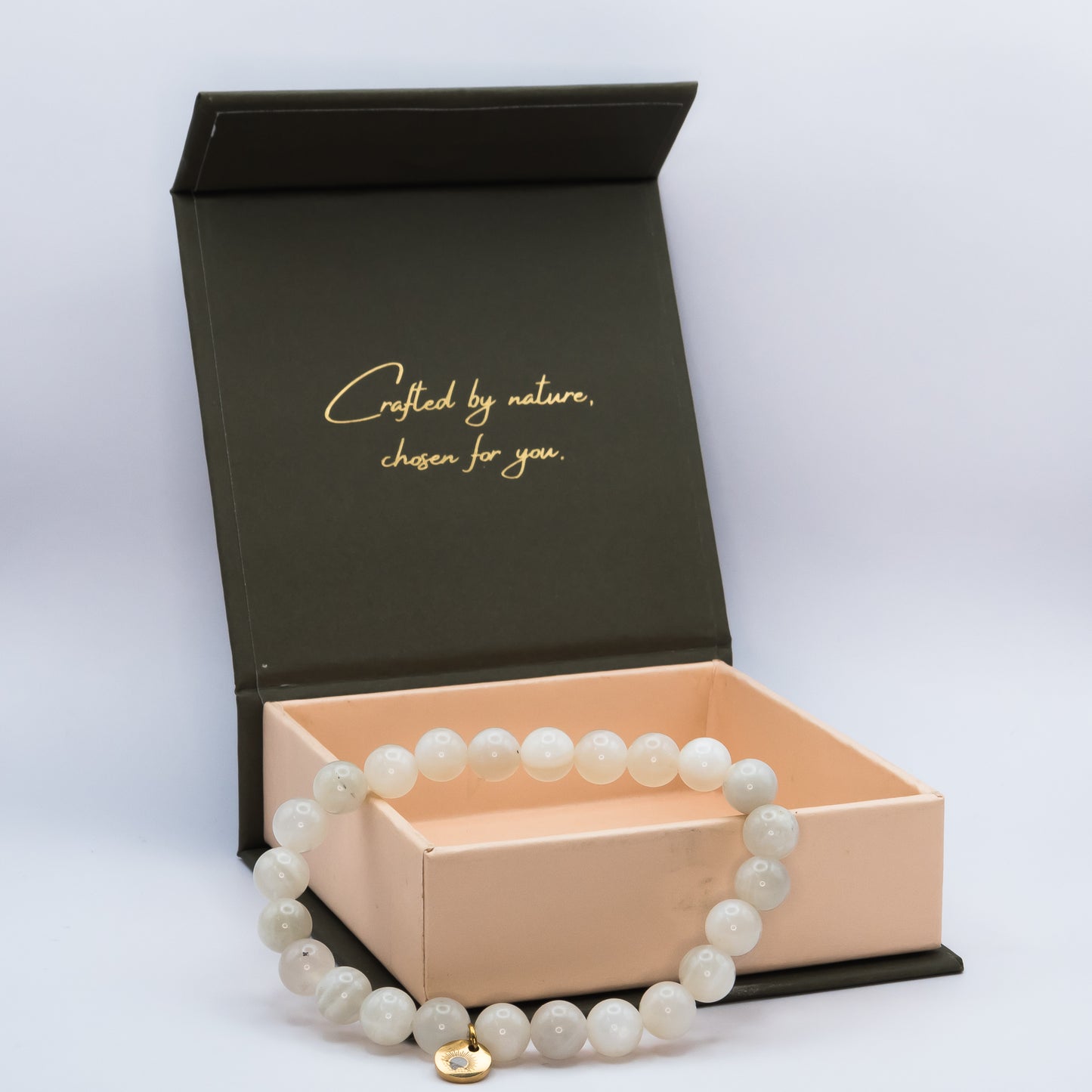 Moonstone 8 mm Iconic Beaded Bracelet