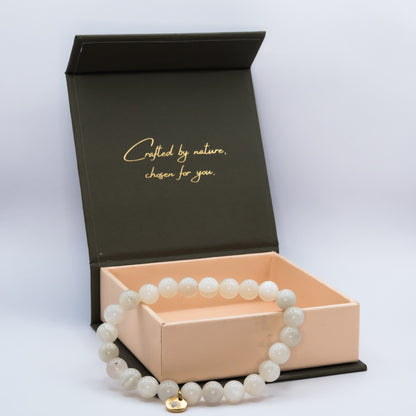 Moonstone 8 mm Iconic Beaded Bracelet