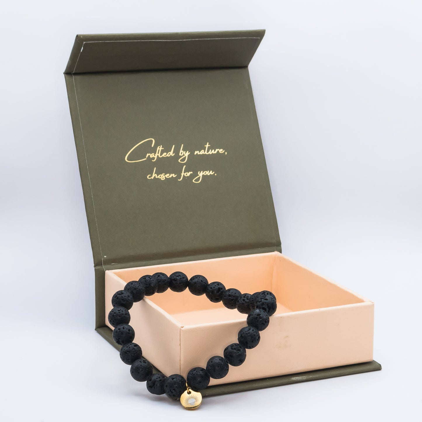 Lava Stone 8 mm Iconic Beaded Bracelet