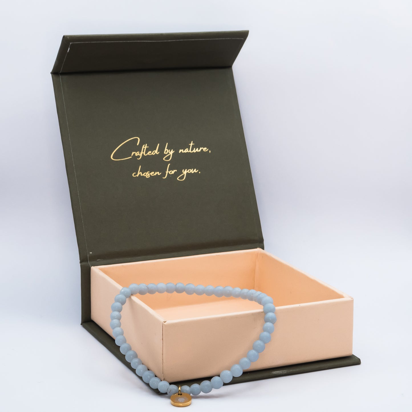 Angelite 4 mm Petite Beaded Bracelet