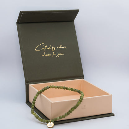 Peridot 4 mm Petite Beaded Bracelet
