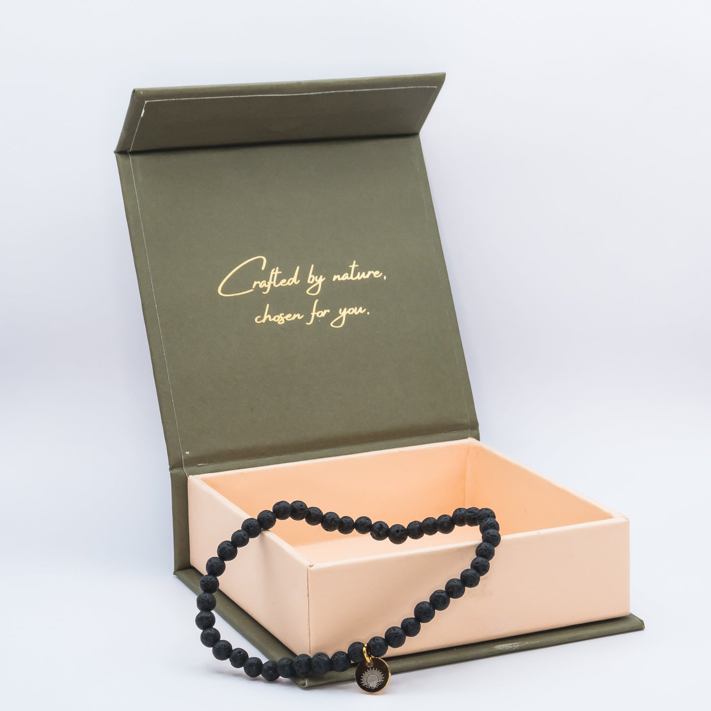 Lava Stone 4 mm Petite Beaded Bracelet