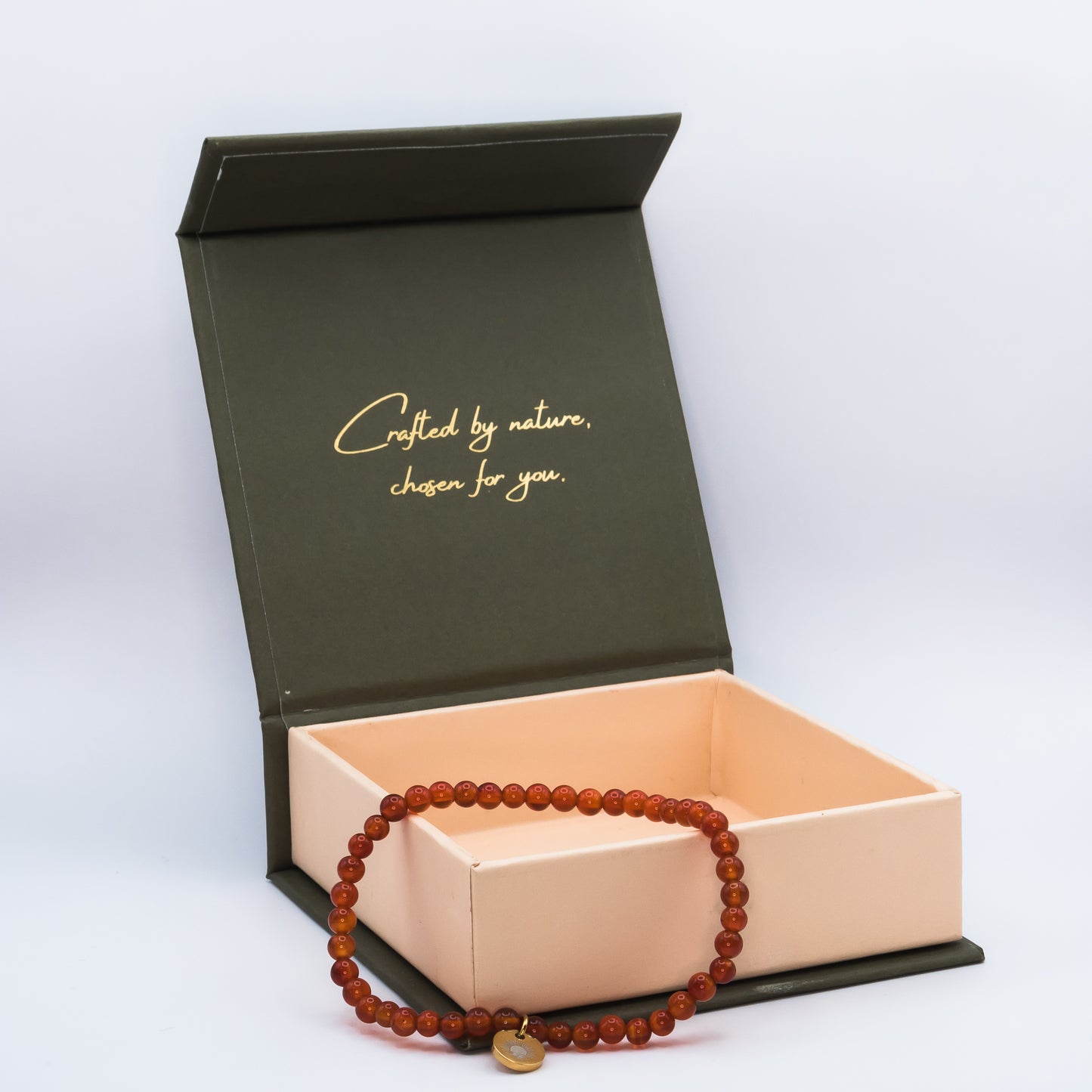 Carnelian 4 mm Petite Beaded Bracelet