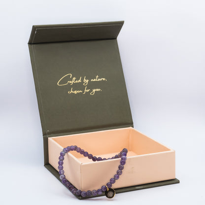 Amethyst 4 mm Petite Beaded Bracelet