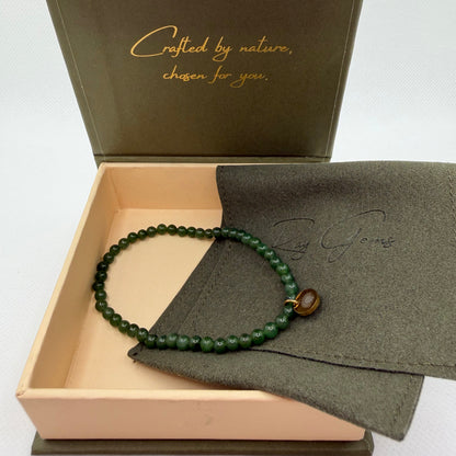 Nephrite Jade 4 mm Petite Beaded Bracelet