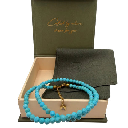 Turquoise 4 mm Petite Faceted Necklace