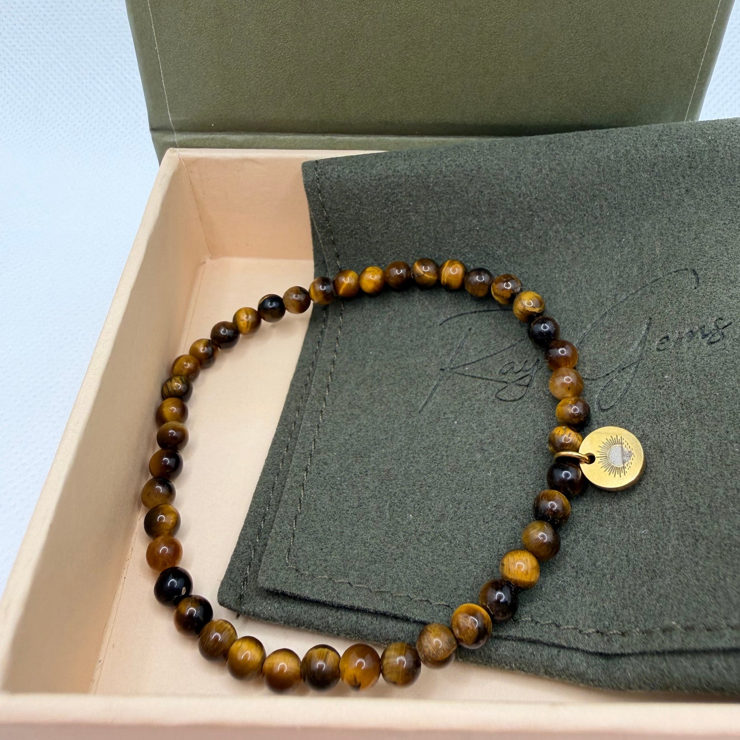 Tiger Eye 4 mm Petite Beaded Bracelet