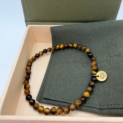 Tiger Eye 4 mm Petite Beaded Bracelet