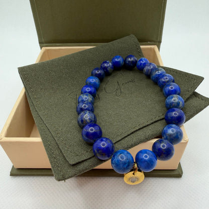 Lapis Lazuli 8 mm Iconic Beaded Bracelet