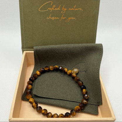 Tiger Eye 6 mm Signature Faceted Bracelet