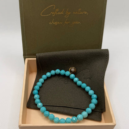Turquoise 6 mm Signature Faceted Bracelet